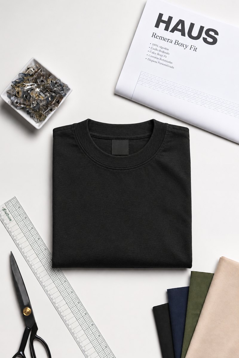Molde de remera boxy fit